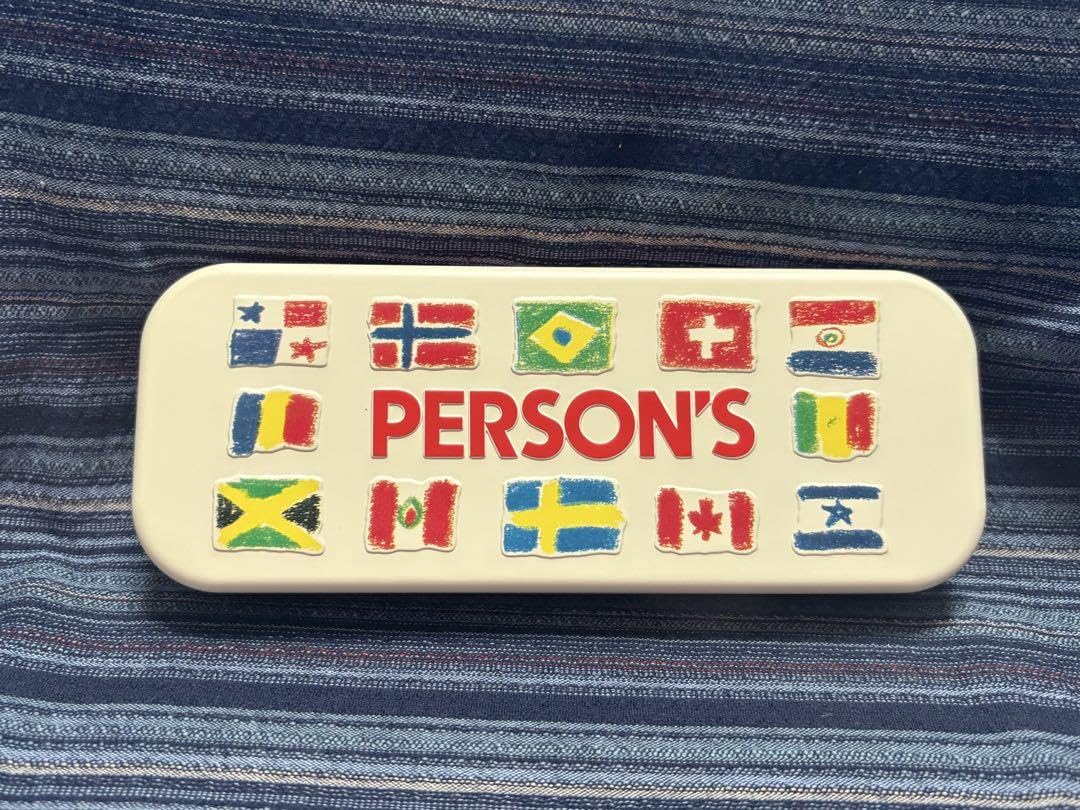 Amazon.co.jp: 平成レトロ パーソンズ PERSON'S 缶ペンケース レッド